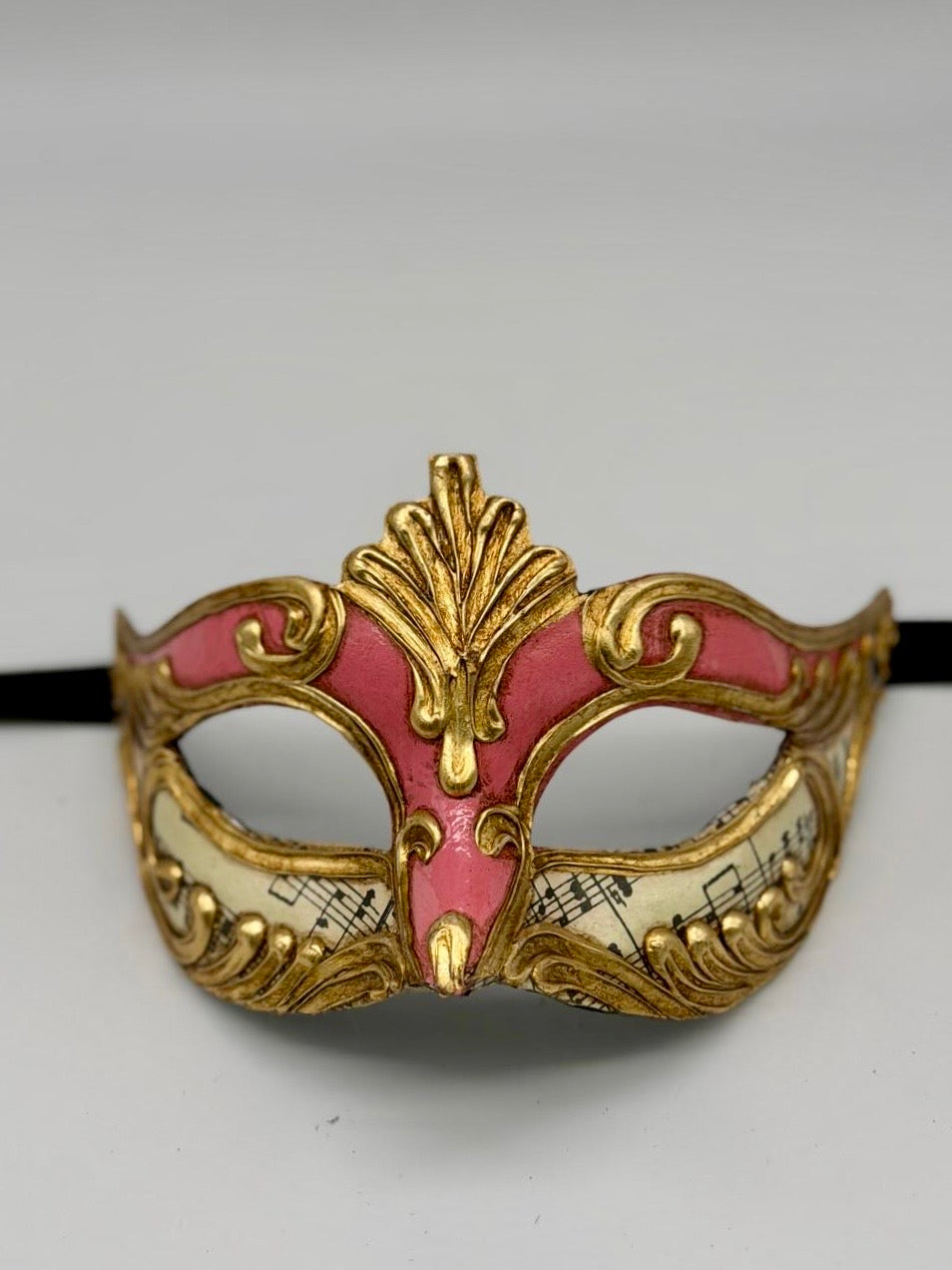 Rose Pink Baroque Mask