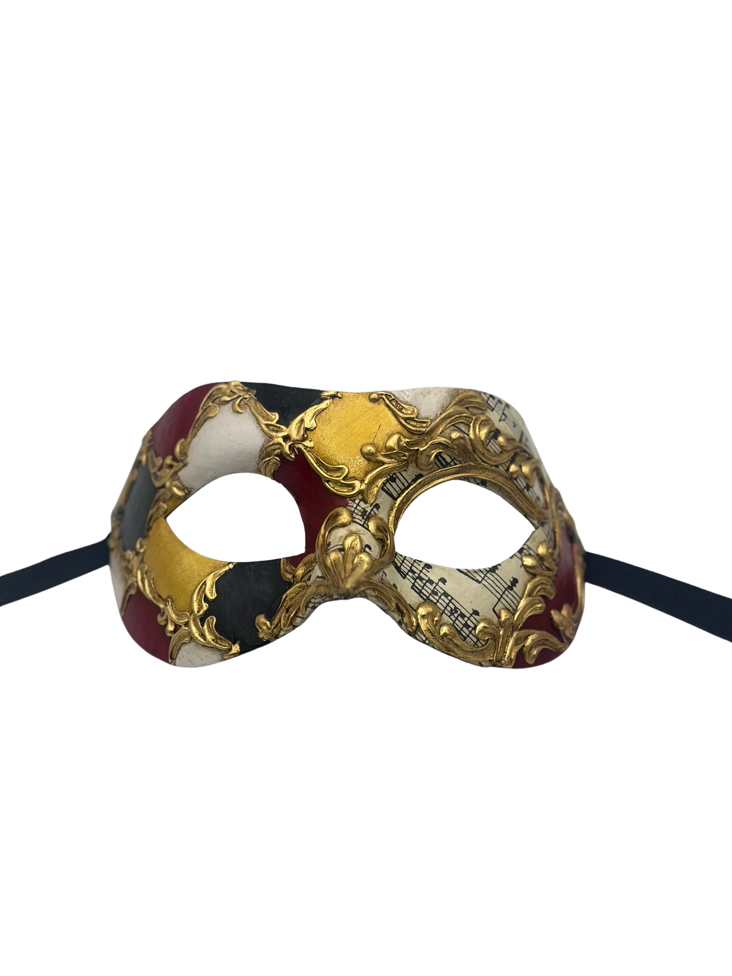 Venetian Mask with Music Notes - Baroque mask