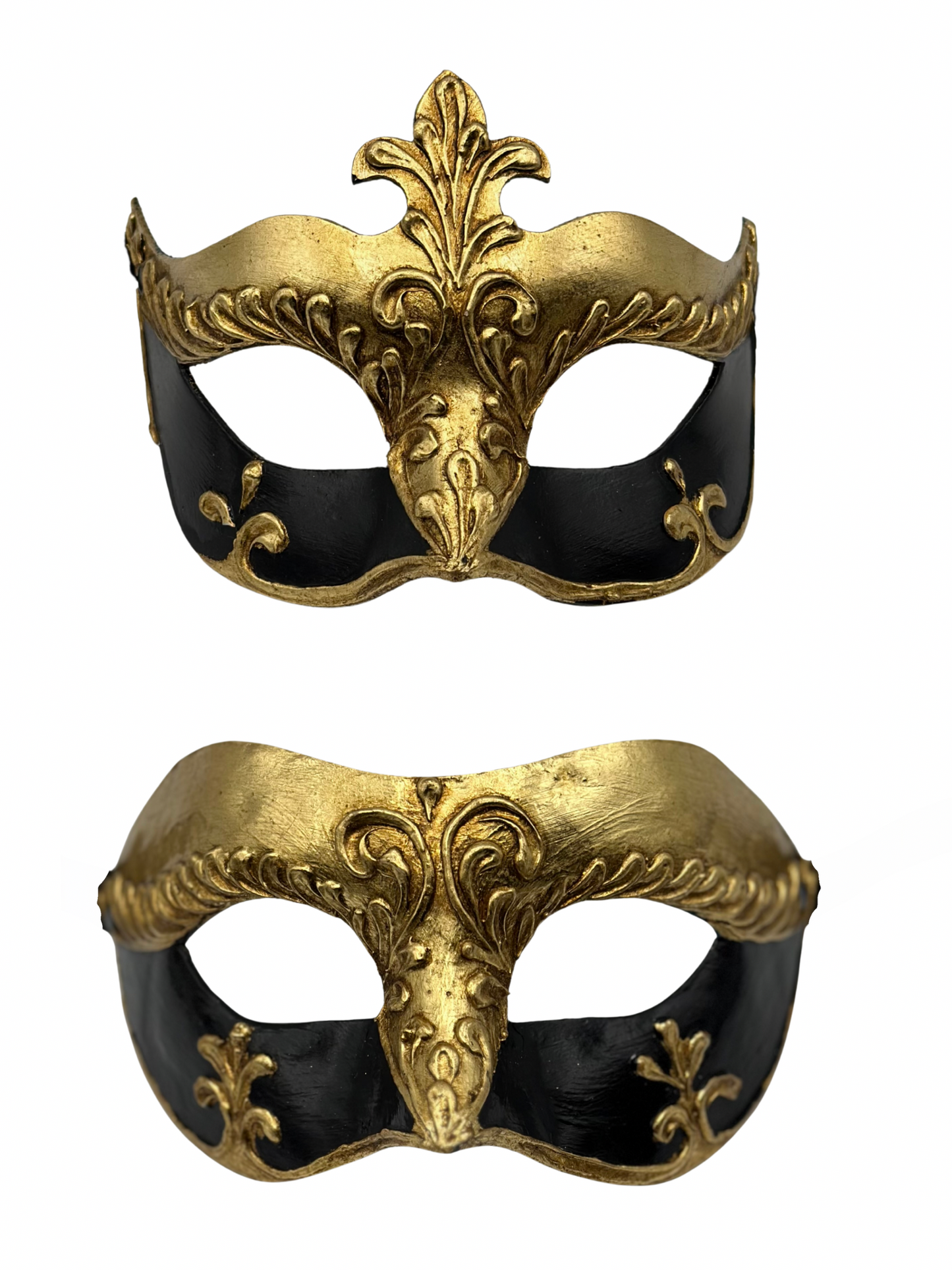 Barok Venetiaans Koppelmasker – Goud & Zwart