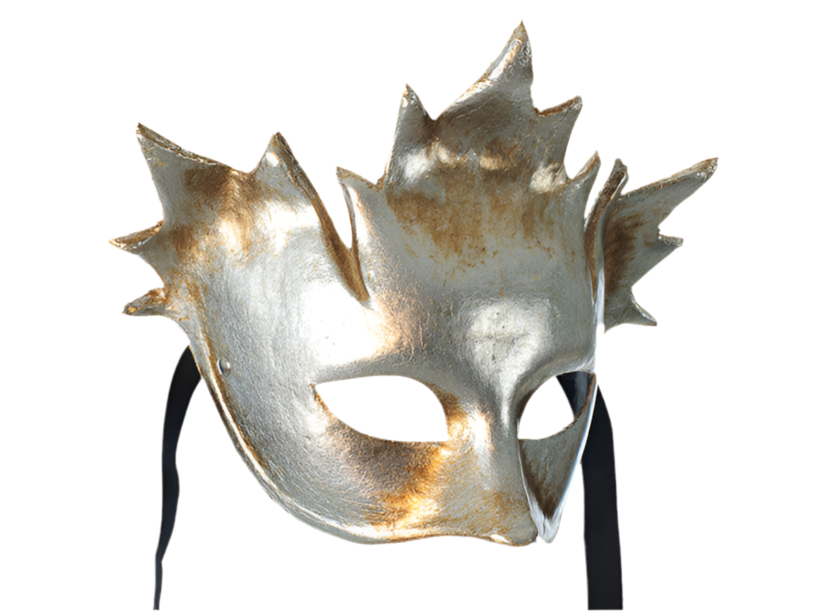 Masque de carnaval Bacchus argenté