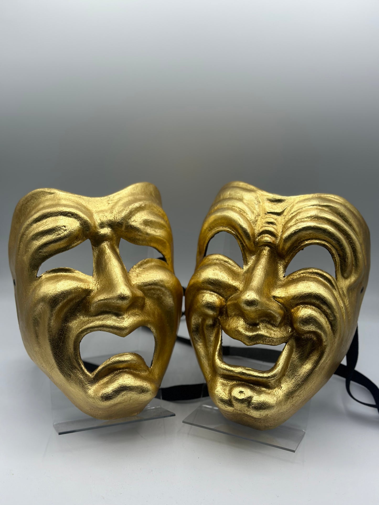 Ensemble Masque Tragédie et Comédie en or - Masques Comedia dell'arte.