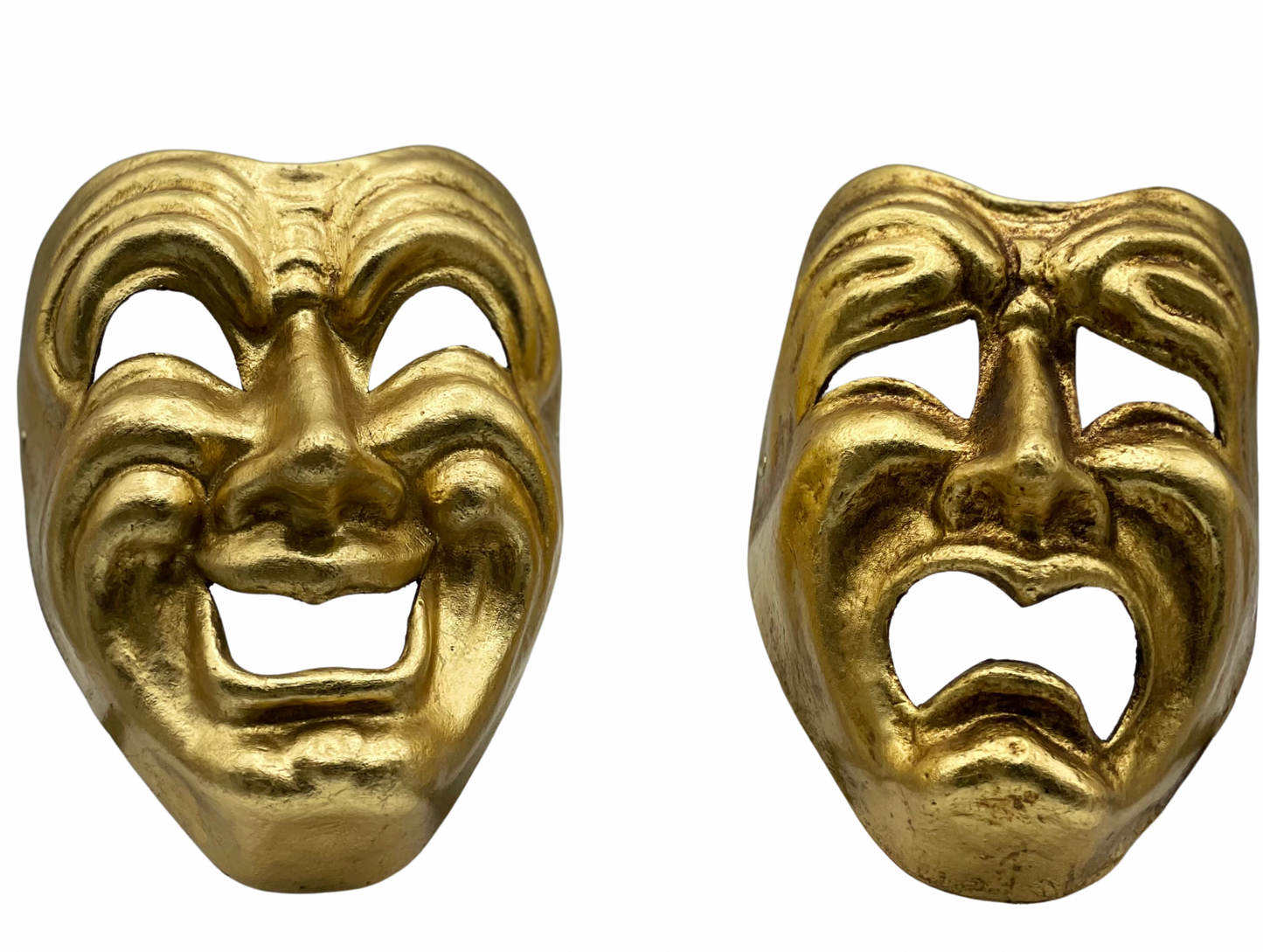 Ensemble Masque Tragédie et Comédie en or - Masques Comedia dell'arte.