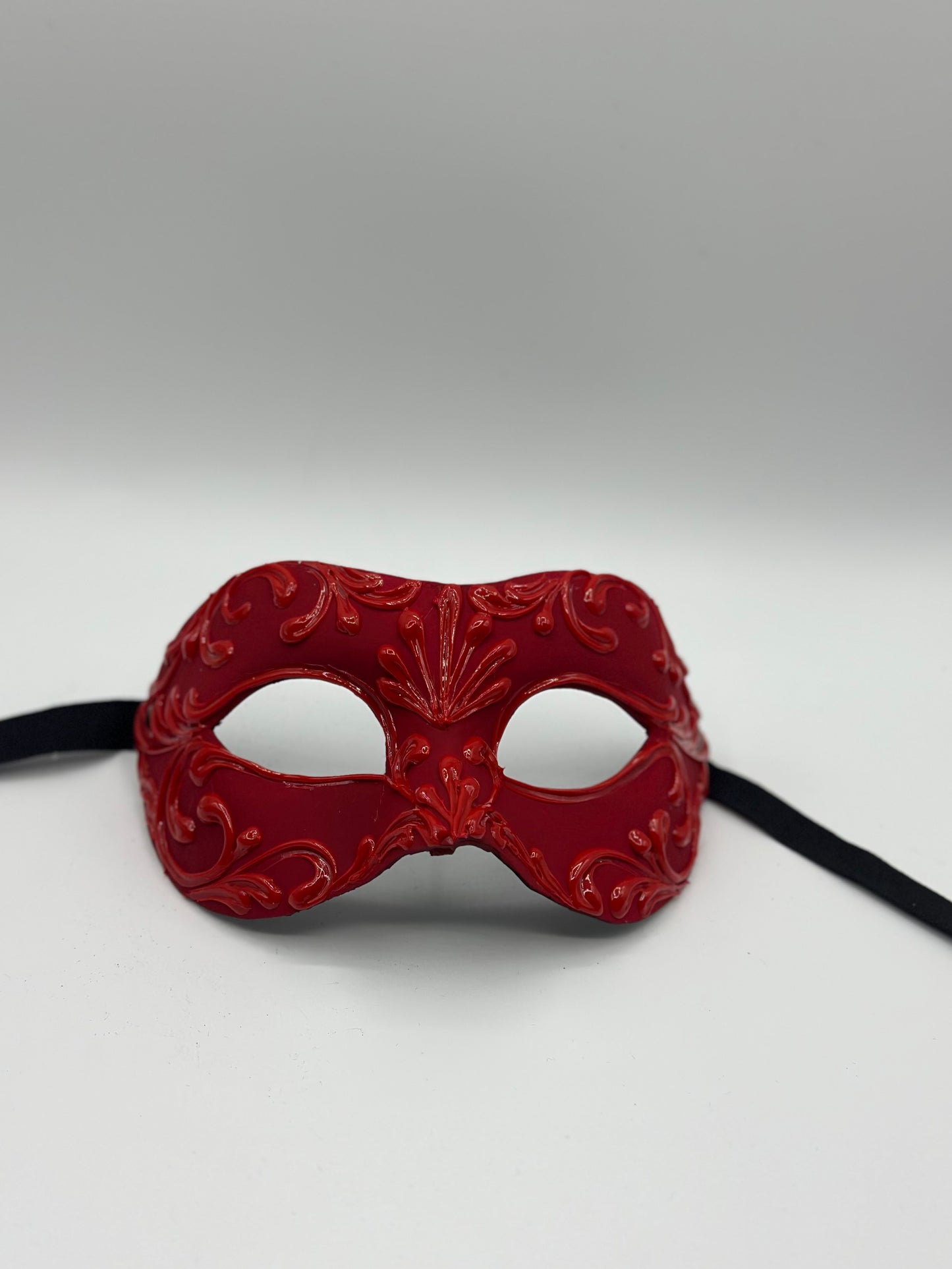 Masque vénitien rouge fait main – Masque baroque pour les yeux pour bal masqué, carnaval et soirée costumée