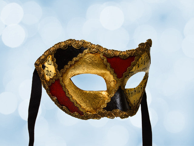 Máscara veneciana con notas musicales – MaskshopVenice.com