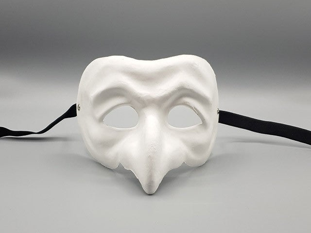 Blanco papier-maché drama masker Pulcinella