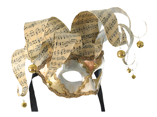 Venezianische Jolly-Maske in Gold