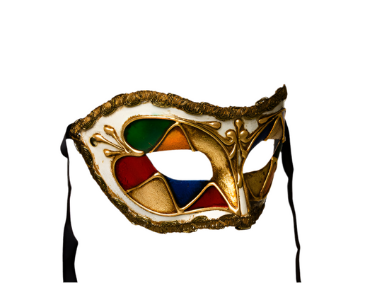 Farbenfrohe Festmaske