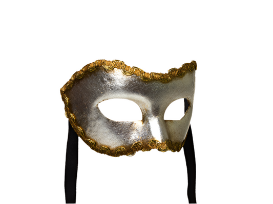 Silberne Party-Maske