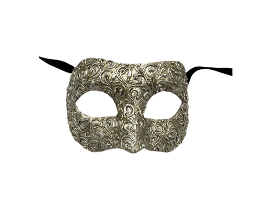 Luxus Colombina Maske in Silber - Maskenmaske