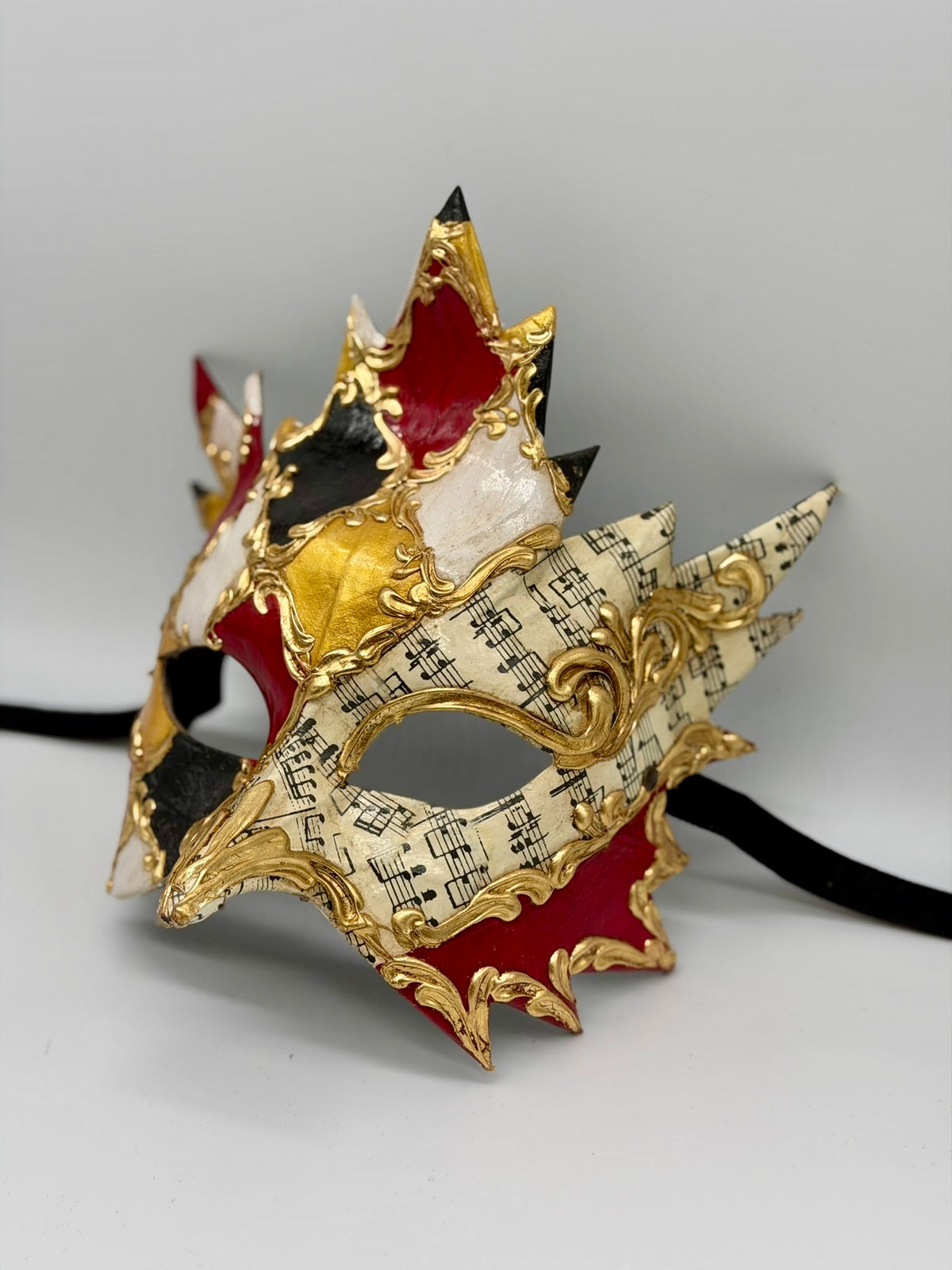 Máscara Veneciana Bacchus – Máscara de Mascarada Arlequín de Lujo