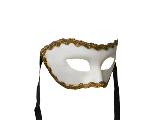 Weiße Party-Maske