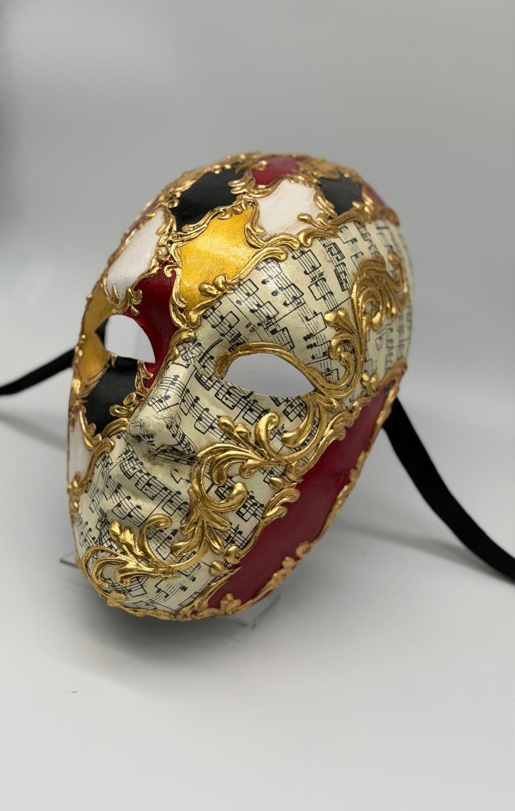 Barok Gezichtsmasker met Muzieknootjes 