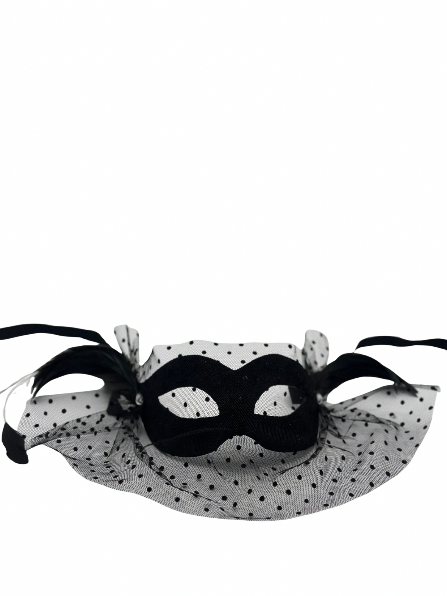 Masque de bal noir voilé