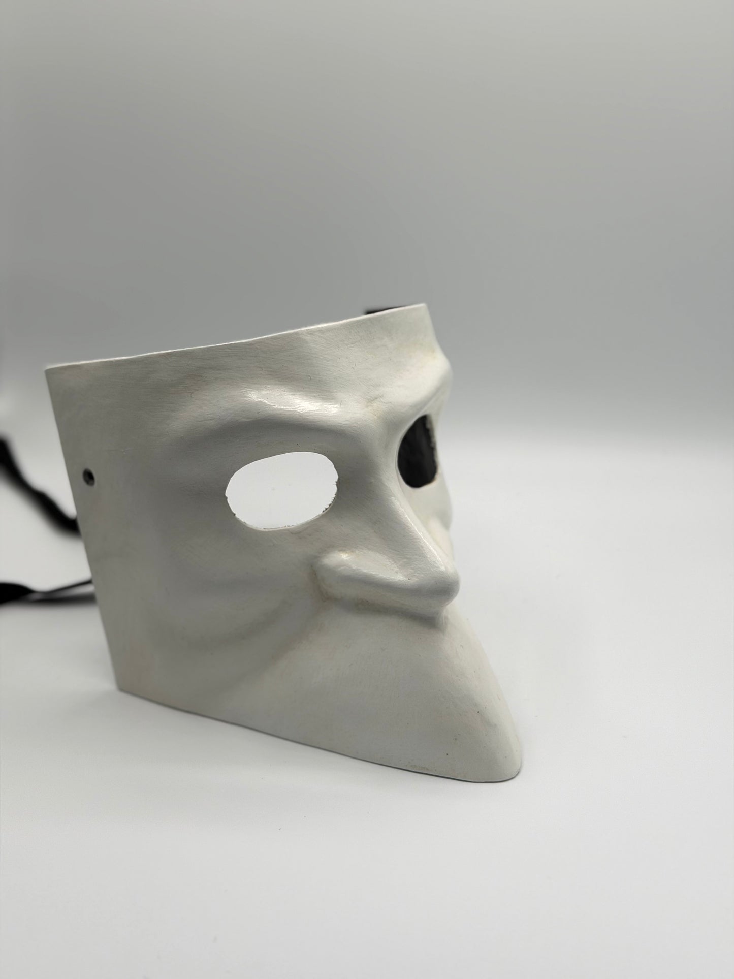 Venetian Bauta Casanova Mask with Lana Wool Tricorn Hat