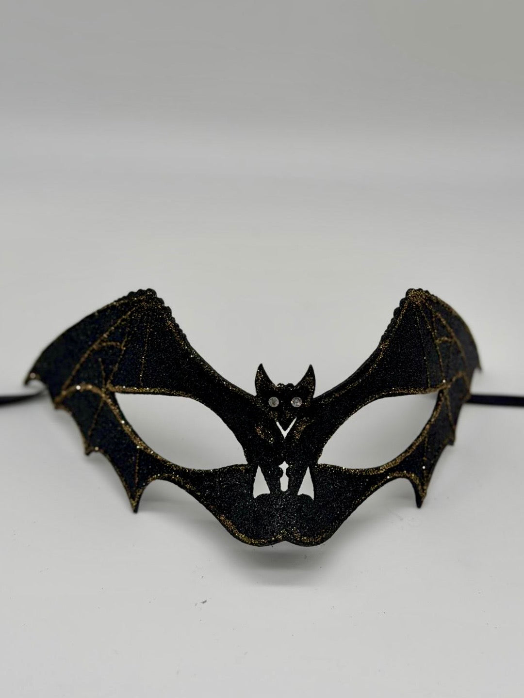 Loup de bal masqué chauve-souris noire – Masque d'Halloween gothique