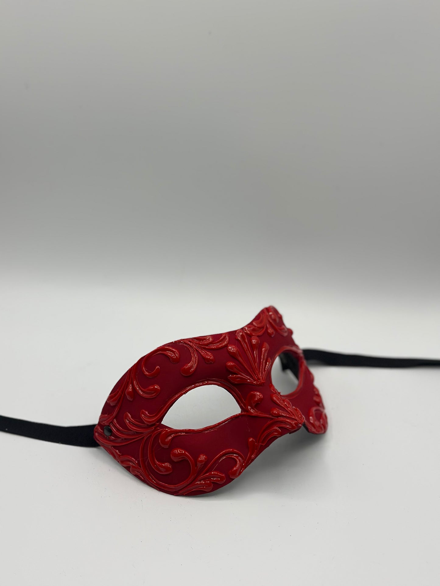 Masque vénitien rouge fait main – Masque baroque pour les yeux pour bal masqué, carnaval et soirée costumée