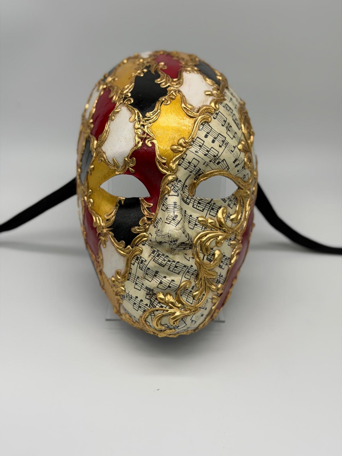 Barok Gezichtsmasker met Muzieknootjes 