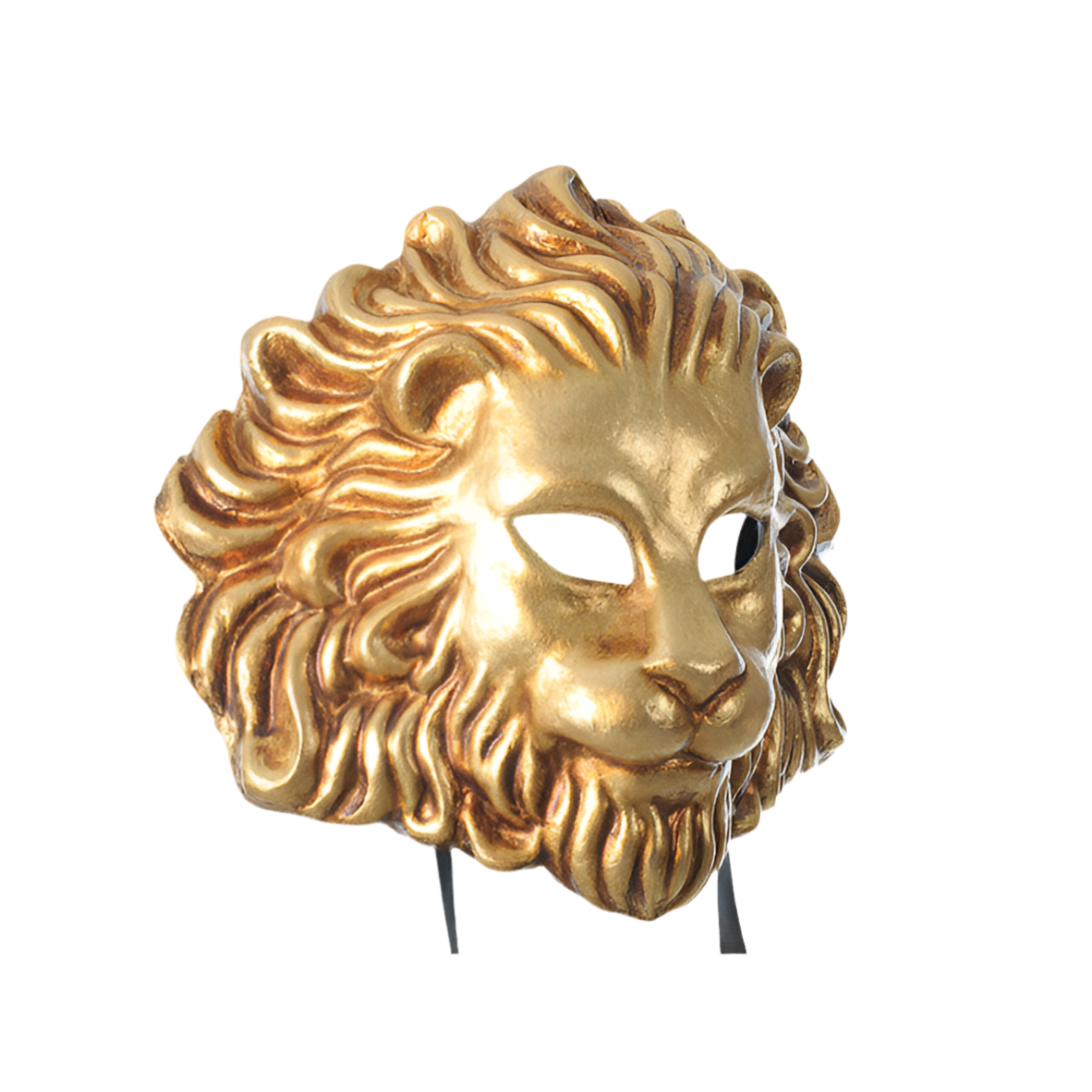 Elegant gold lion mask suitable for costumes and parties