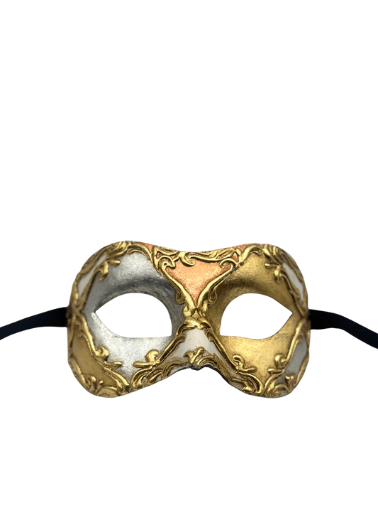 Festmaske mit Blattgold