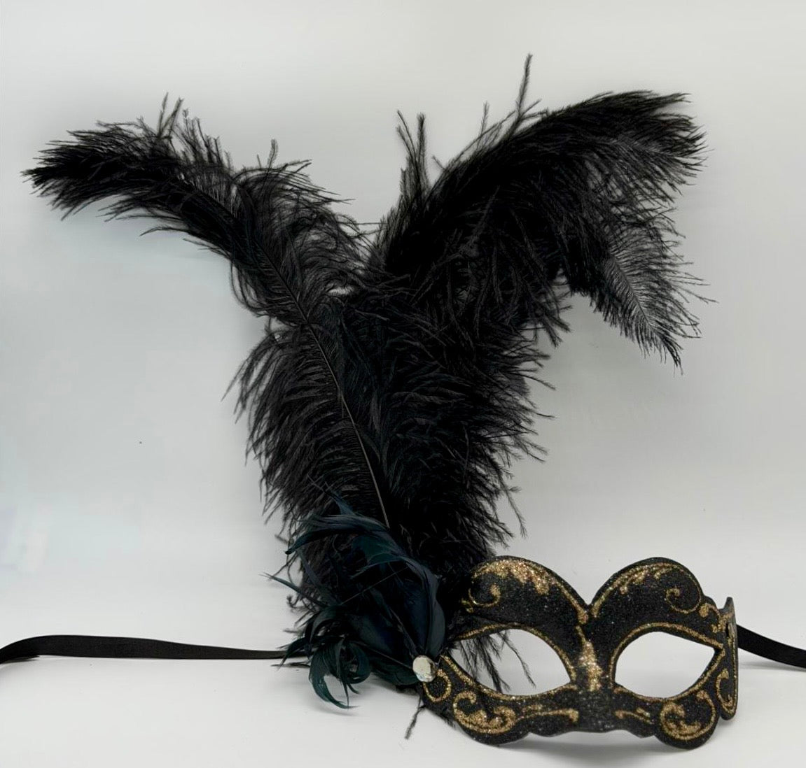 Zwarte Venetiaanse Koppel Maskerset