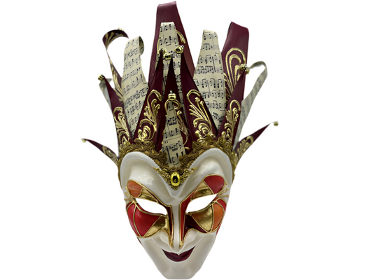 Venezianische Joker-Maske in Rot