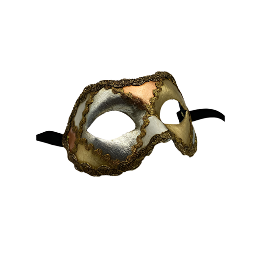 Festmaske mit Blattgold