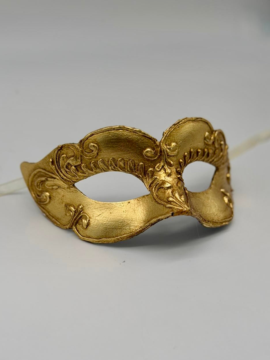 Handmade Venetian Kids Mask Gold