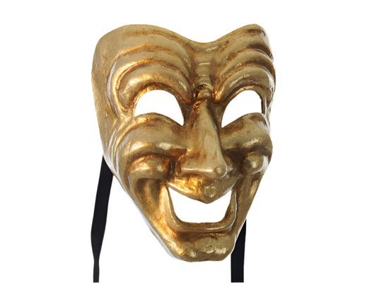 Masque de comédie doré