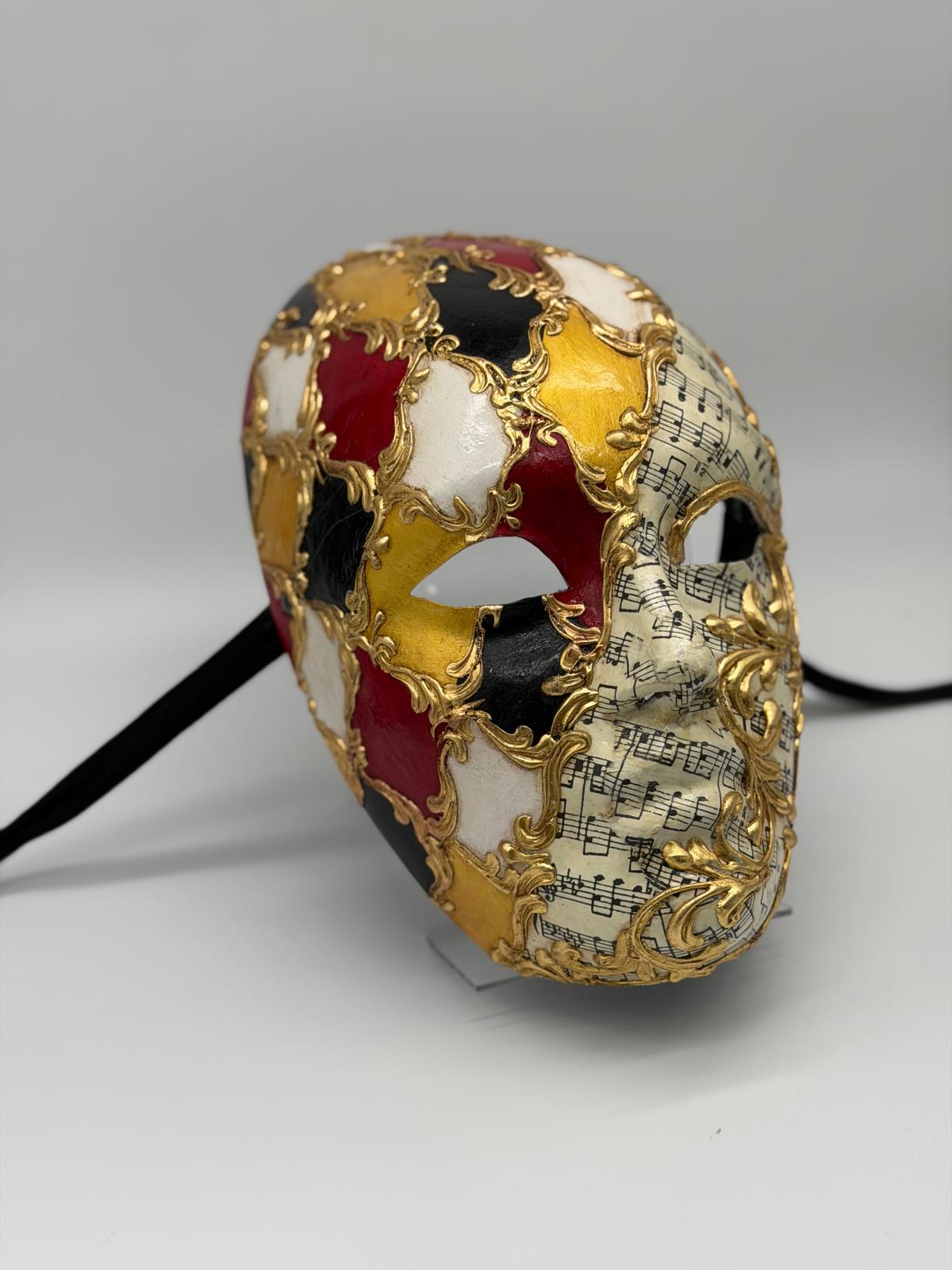 Barok Gezichtsmasker met Muzieknootjes 