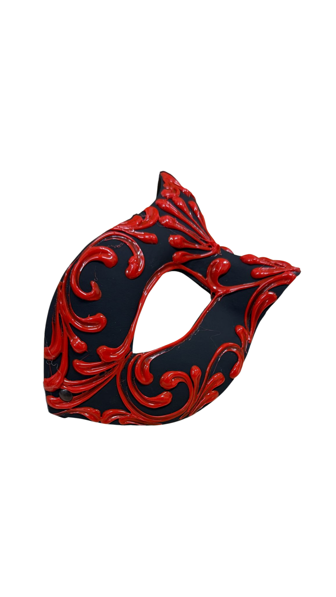Masque vénitien – Ornement noir et rouge