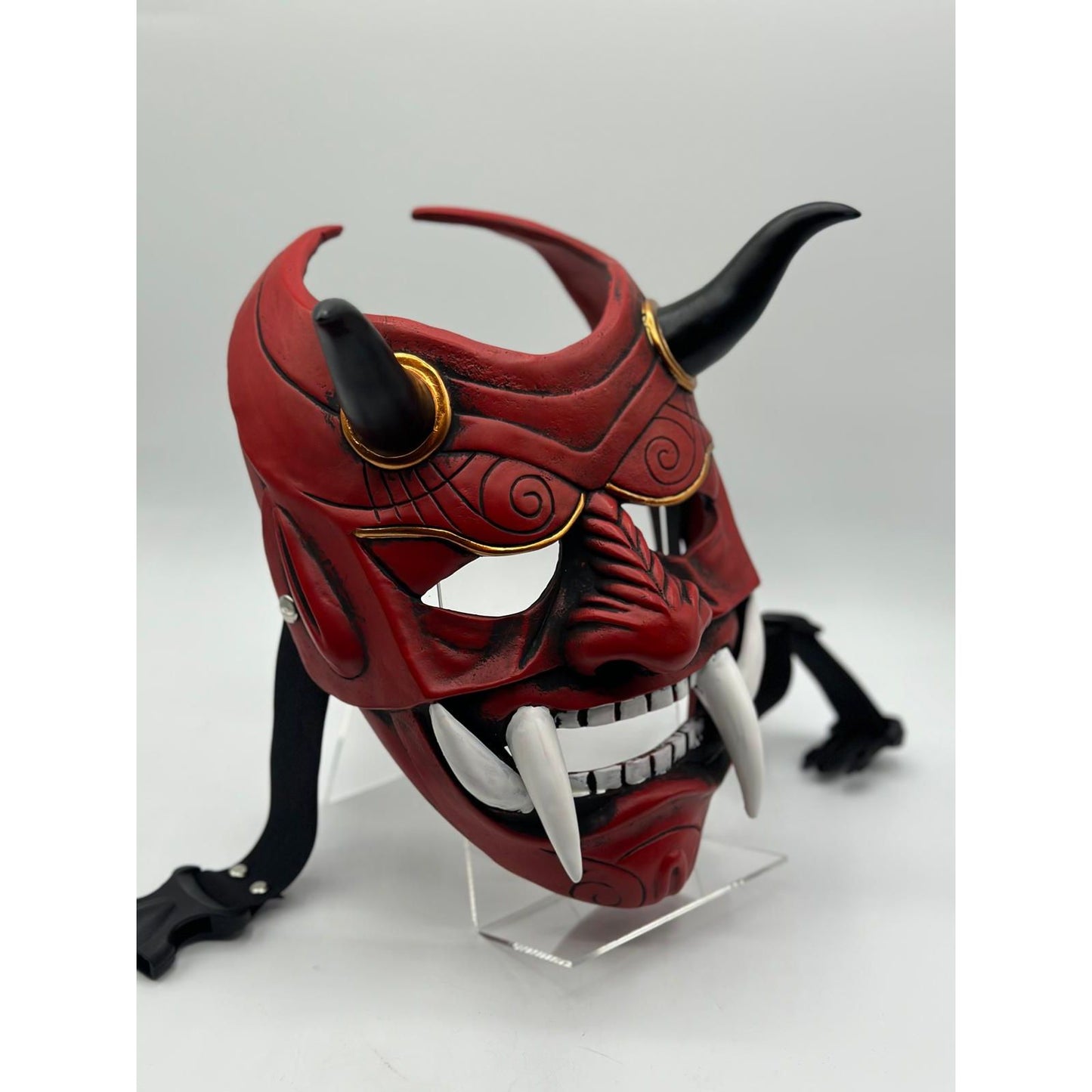 Japanische Maske rot - Japanische Oni-Maske - Japanische Samurai-Maske rot - Japanische Drachenmaske