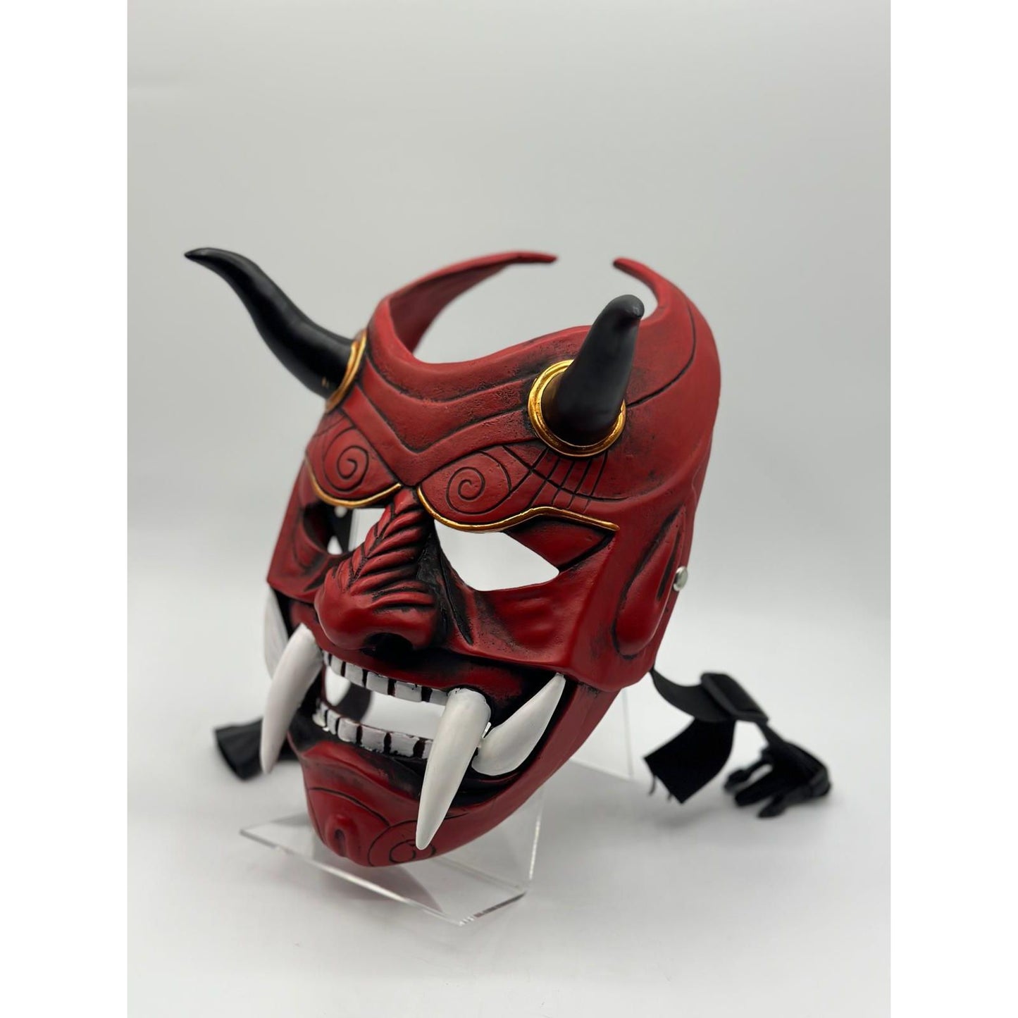 Japanische Maske rot - Japanische Oni-Maske - Japanische Samurai-Maske rot - Japanische Drachenmaske