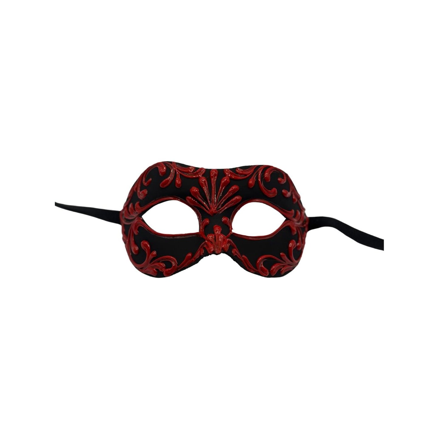 Venetiaans Masker Zwart Rood | Handgemaakt Masker voor Gala & Carnaval