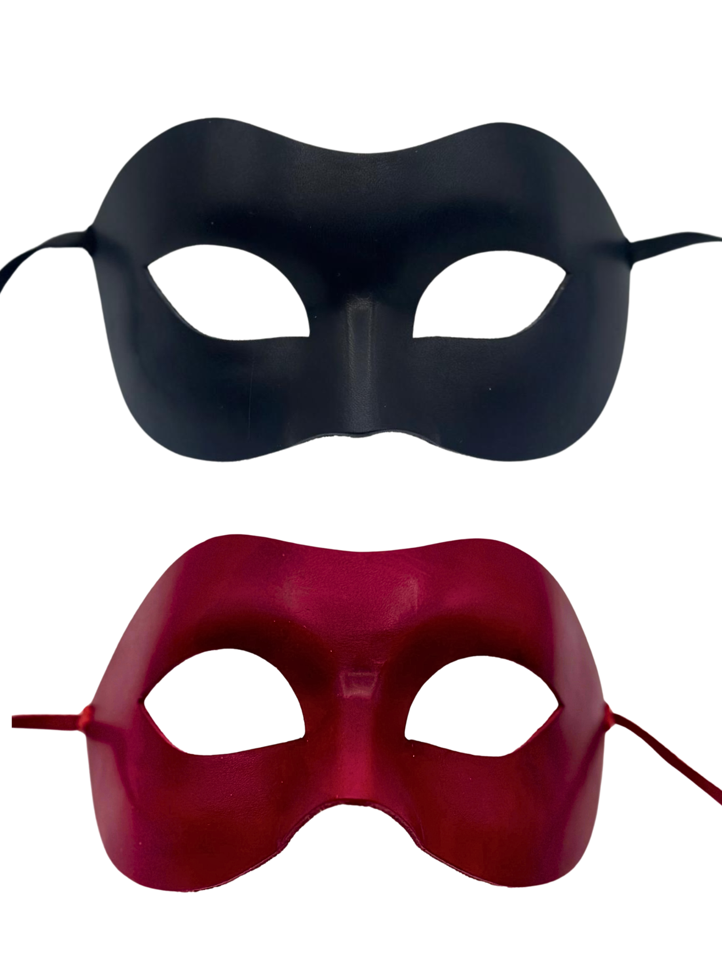 Zwart & Rood Leren Maskerset