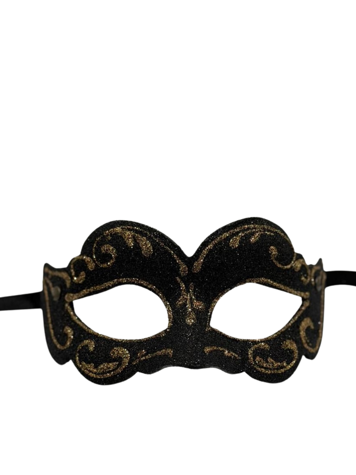 Black glitter mask
