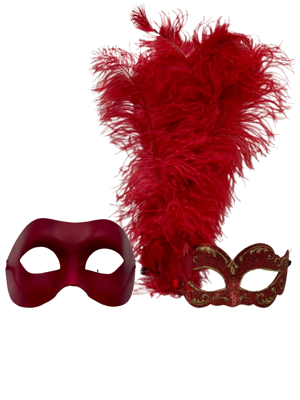Rood Venetiaanse Koppel Maskerset