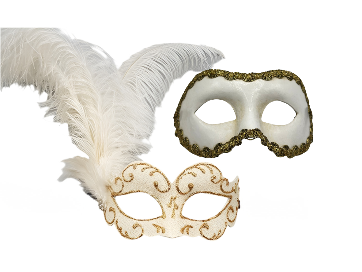 Set de Máscaras Blancas para Pareja