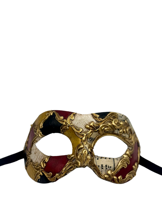 Venezianische Maske mit Musiknoten - Barockmaske