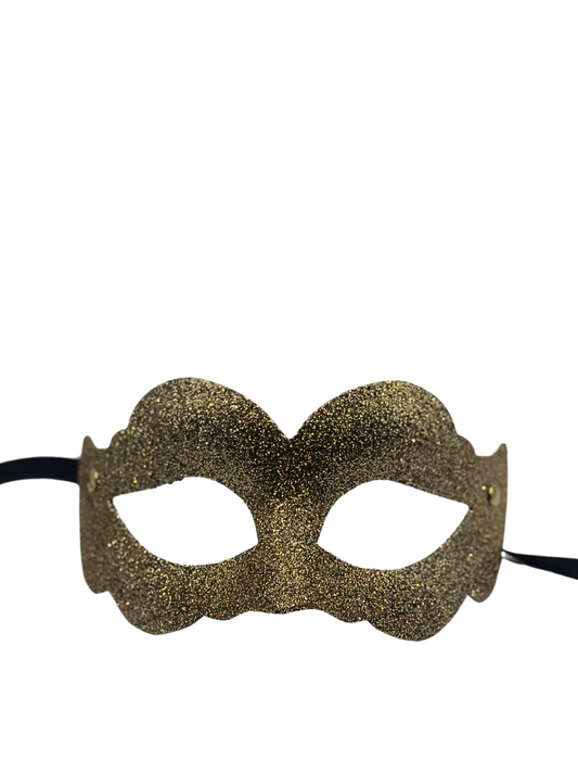 Goldene Maske glitzer - Maskerade Maske Gold