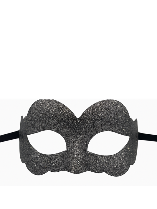 Silberne Maske glitzer - Maskerade Maske Silber