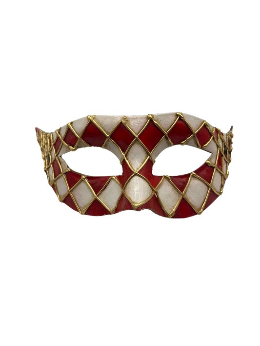 Rote Arlecchino Maske