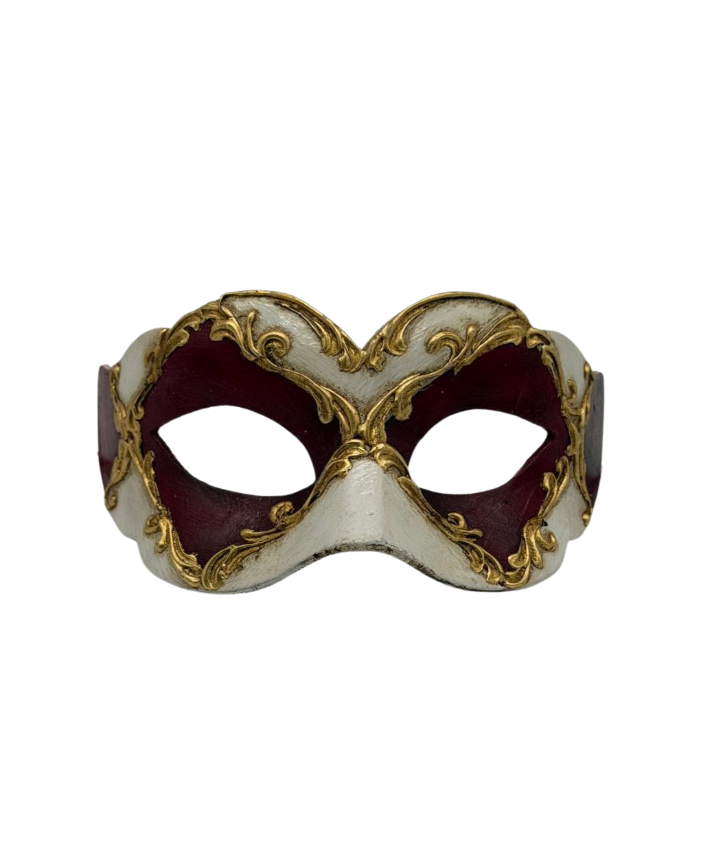 Venetiaans Kindermasker - Bordeaux, Ivoor & Goud