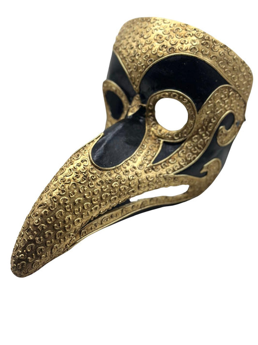 Venezianische Pestarztmaske – Gold &amp; Schwarz