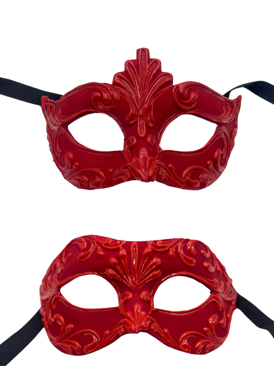 Venetiaanse Masker Set voor Koppels – Luxe rood op rood barok – Voor Maskerade, gala & Carnaval - Halloween maskers