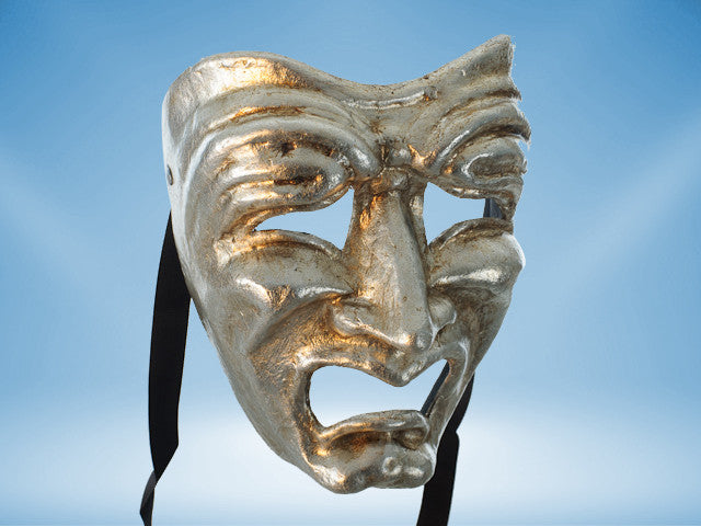 Masque de tragédie en argent